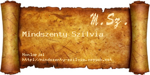 Mindszenty Szilvia névjegykártya